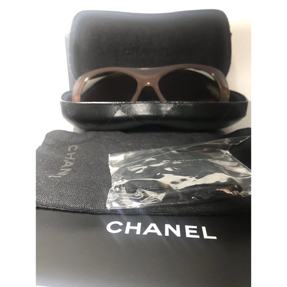 CHANEL Sunglasses Oversized Oval Style 5389 Light Brown Fall Sunnies - Picture 15 of 16